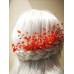 Елегантно гребенче - украса за коса с кристали Сваровски в цвят Огнен корал модел Coral Queen by Rosie